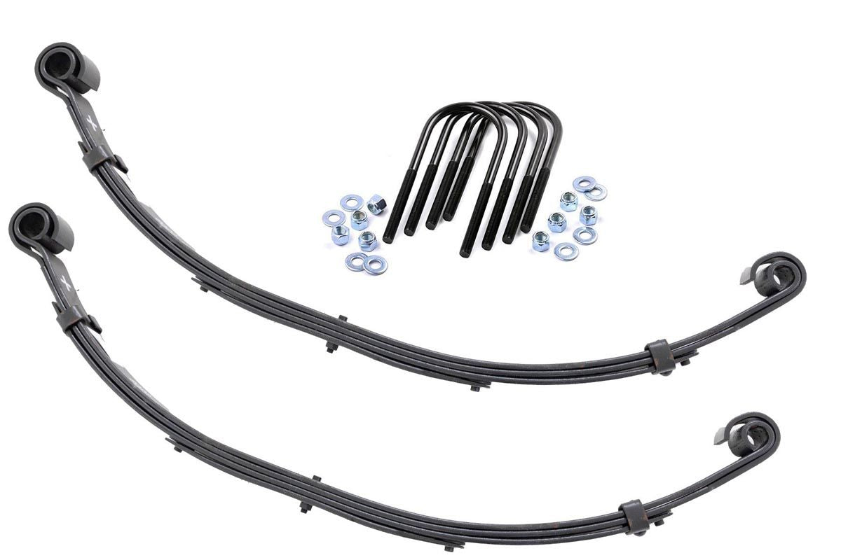 Rear Leaf Springs 4 Inch Lift Pair Jeep CJ5/CJ7 5 4WD (1976-1983) Rough Country