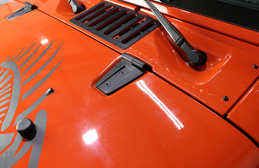 Kentrol Jeep JK Hood Hinge Pair 07-18 Wrangler JK Textured Black Kentrol