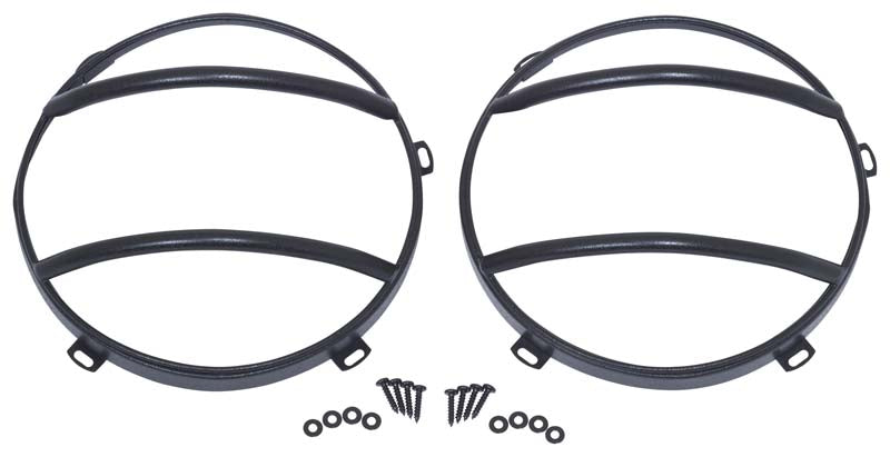 Kentrol Jeep JK Euro Headlight Guards Pair  07-18 Wrangler JK Textured Black Kentrol