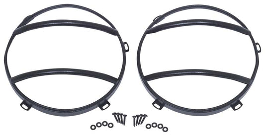 Kentrol Jeep JK Euro Headlight Guards Pair  07-18 Wrangler JK Textured Black Kentrol