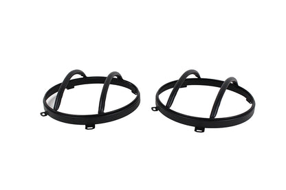 Jeep JK Euro Headlight Guards Pair 07-18 Wrangler JK Textured Black Kentrol-3