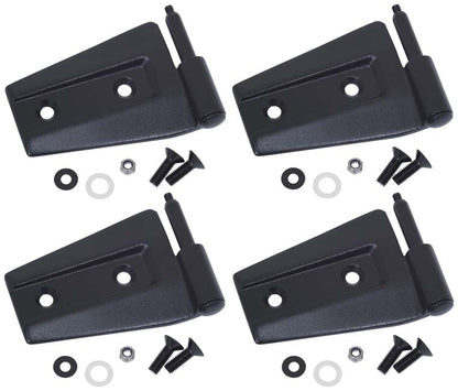 Jeep JK Door Hinge Set 4 Pieces 2 Door 07-18 Wrangler JK Textured Black Kentrol