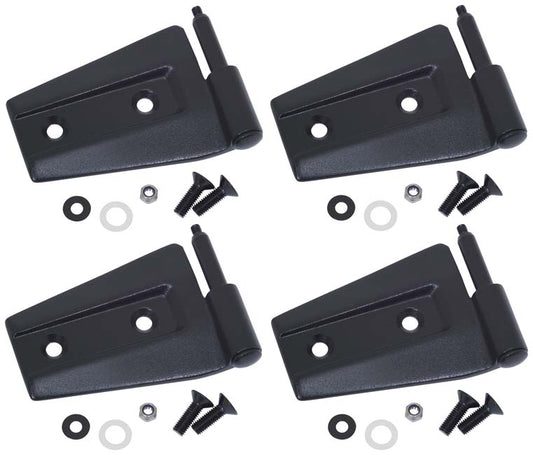 Kentrol Jeep JK Door Hinge Set 4 Pieces 2 Door 07-18 Wrangler JK Textured Black Kentrol