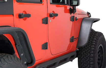 Jeep JK Door Hinge Set 4 Pieces 2 Door 07-18 Wrangler JK Textured Black Kentrol-4