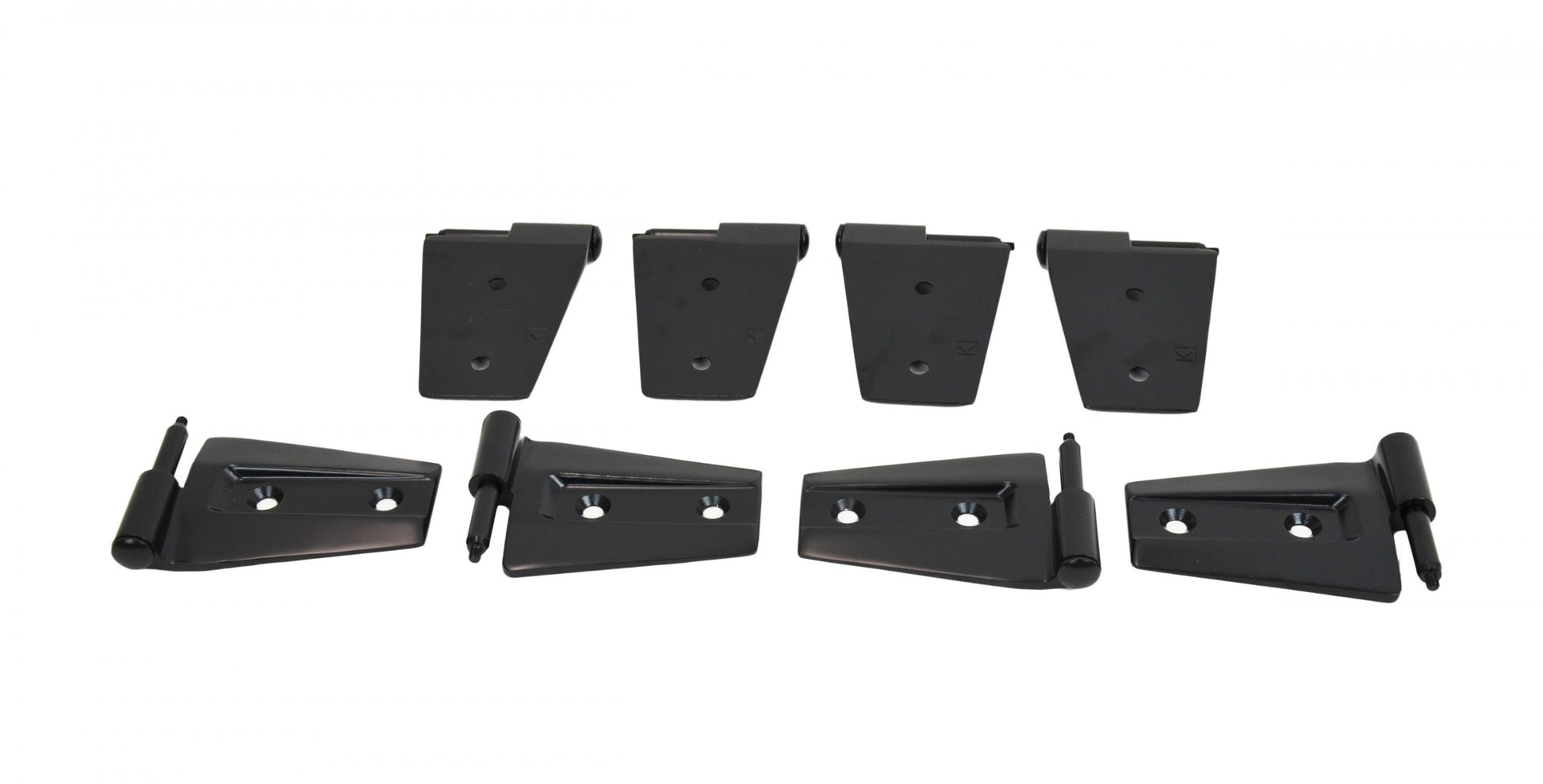 Kentrol Jeep JK Door Hinge Set 8 Pieces 4 Door 07-18 Wrangler JK Textured Black Kentrol