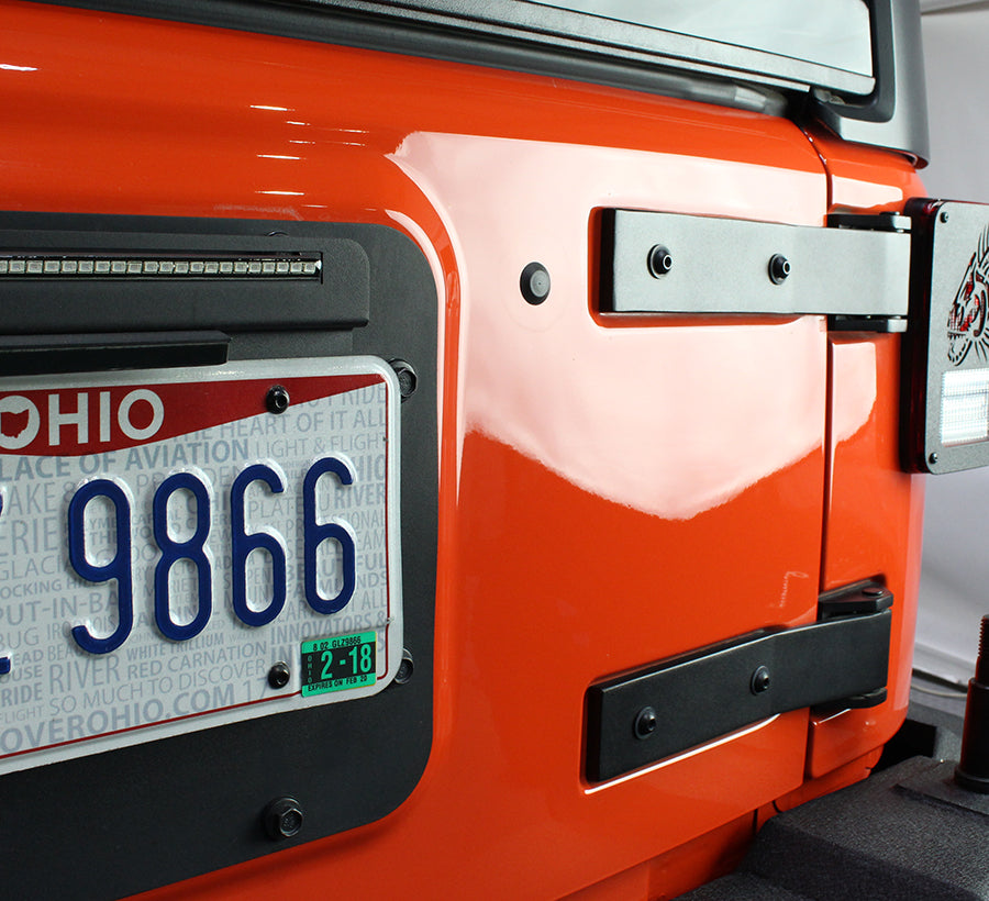 Kentrol Jeep JK Tailgate Hinge Pair 07-18 Wrangler JK Textured Black Kentrol