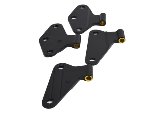 Jeep JK Body Door Hinge Set 4 Pieces 2 Door 07-18 Wrangler JK Textured Black Kentrol-1