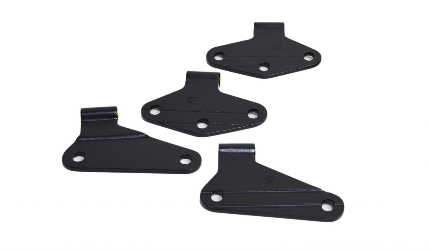 Kentrol Jeep JK Body Door Hinge Set 4 Pieces 2 Door 07-18 Wrangler JK Textured Black Kentrol