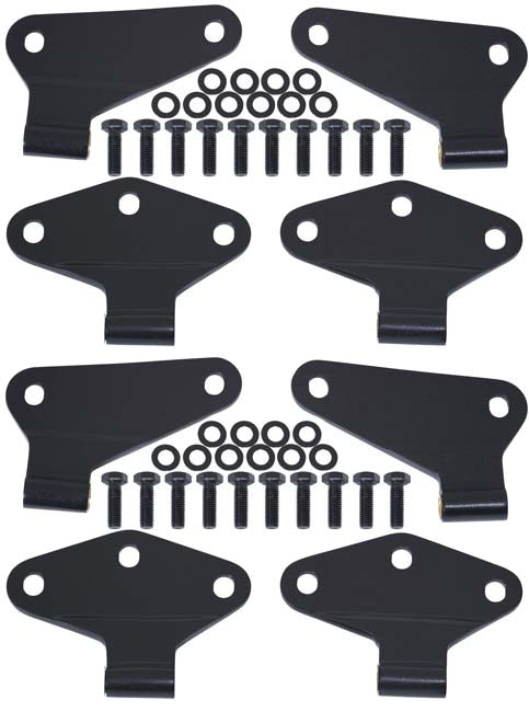 Kentrol Jeep JK Body Door Hinge Set 8 Pieces 4 Door 07-18 Wrangler JK Textured Black Kentrol