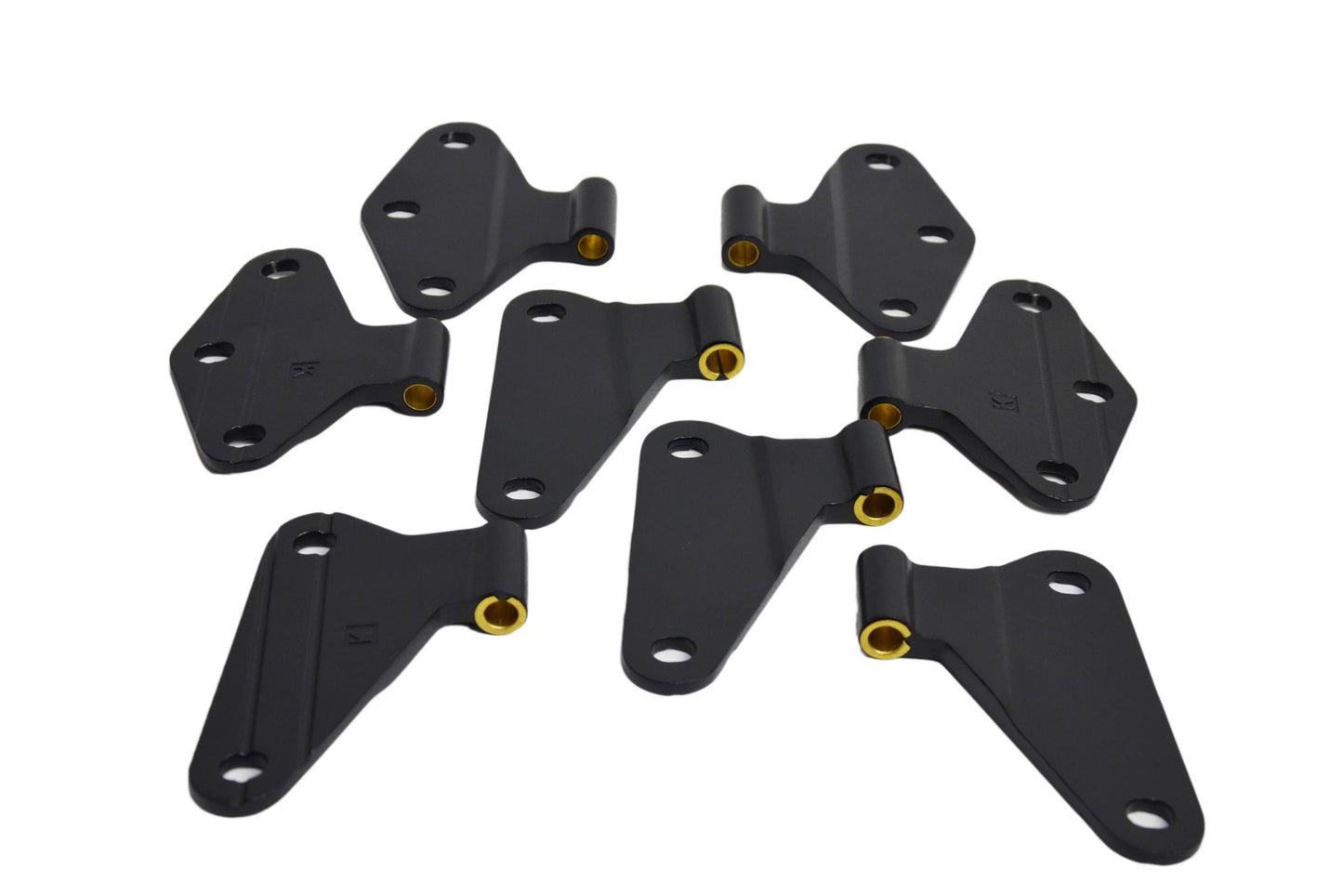 Kentrol Jeep JK Body Door Hinge Set 8 Pieces 4 Door 07-18 Wrangler JK Textured Black Kentrol