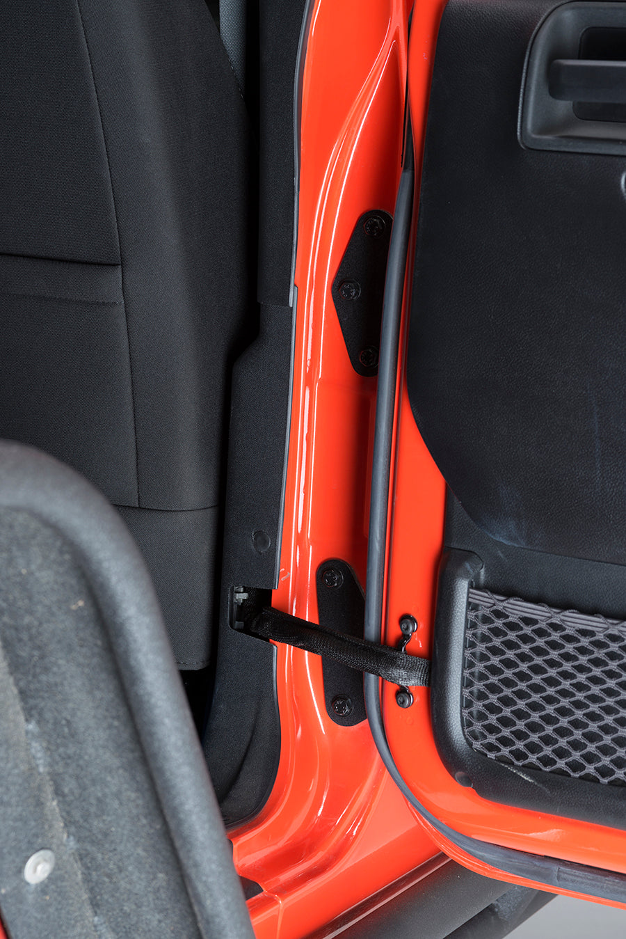 Kentrol Jeep JK Body Door Hinge Set 8 Pieces 4 Door 07-18 Wrangler JK Textured Black Kentrol