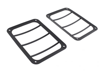 Jeep JK Taillight Guard Pair 07-18 Wrangler JK Textured Black Kentrol-1