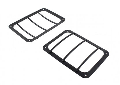 Jeep JK Taillight Guard Pair 07-18 Wrangler JK Textured Black Kentrol-2