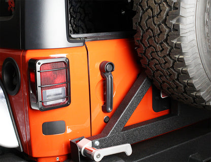 Jeep JK Taillight Guard Pair 07-18 Wrangler JK Textured Black Kentrol-6