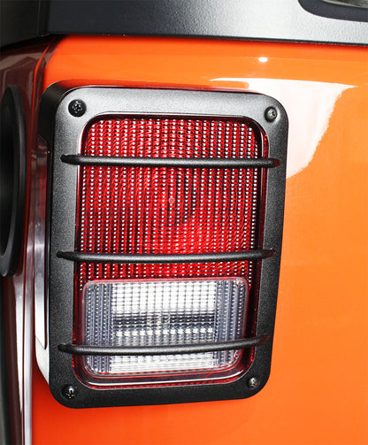 Jeep JK Taillight Guard Pair 07-18 Wrangler JK Textured Black Kentrol-7