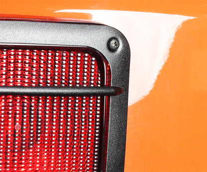 Jeep JK Taillight Guard Pair 07-18 Wrangler JK Textured Black Kentrol-8