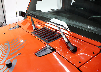 Jeep CJ5 Hood Vent 55-77 CJ5 Powdercoat Black Kentrol-6