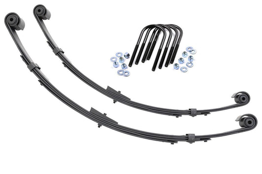 Rear Leaf Springs Military Wrap 4 Inch Lift Pair Jeep Wrangler YJ (87-95) Rough Country