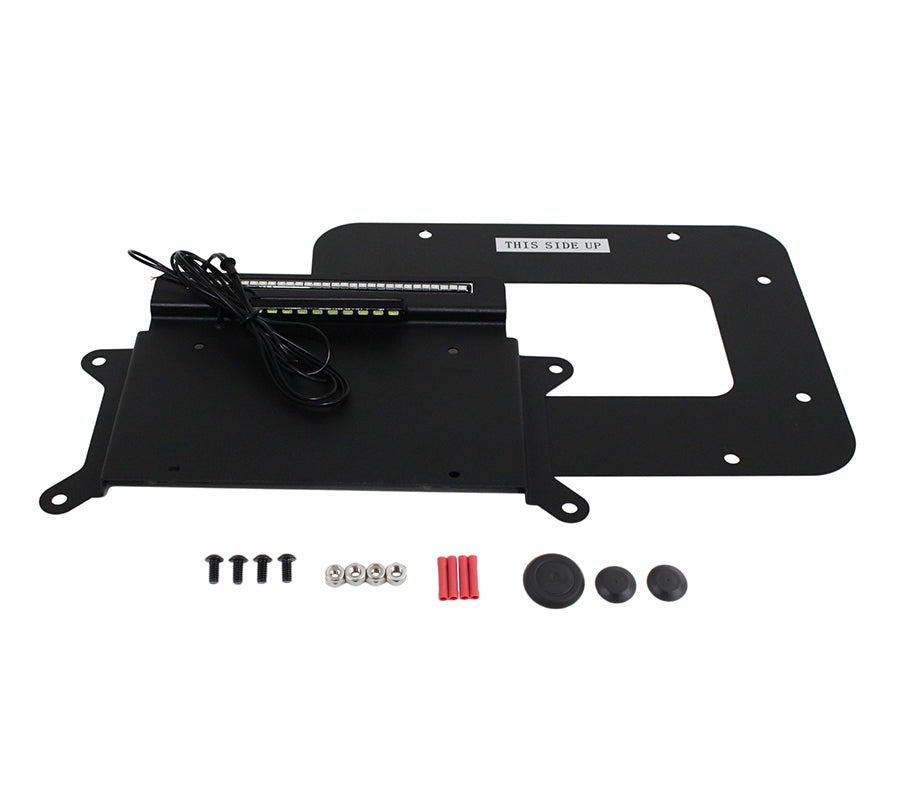 Kentrol Jeep JK BackSide License Plate Mount with LED's 07-18 Wrangler JK Textured Black Kentrol