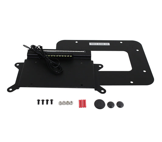 Kentrol Jeep JK BackSide License Plate Mount with LED's 07-18 Wrangler JK Textured Black Kentrol
