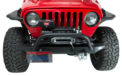 Jeep JK Shackle Mounted License Plate Bracket 07-18 Wrangler JK Textured Black Kentrol-10
