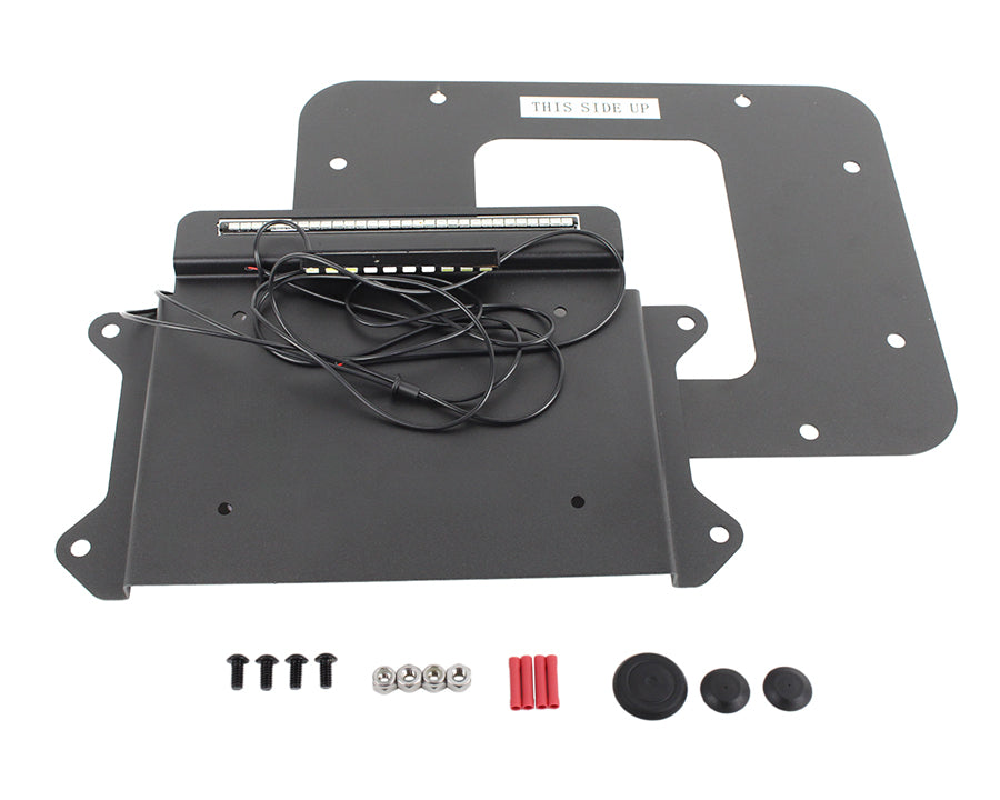 Kentrol Jeep JK BackSide License Plate Mount with LED's 07-09 Wrangler JK Textured Black Kentrol