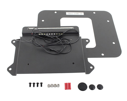 Kentrol Jeep JK BackSide License Plate Mount with LED's 07-09 Wrangler JK Textured Black Kentrol