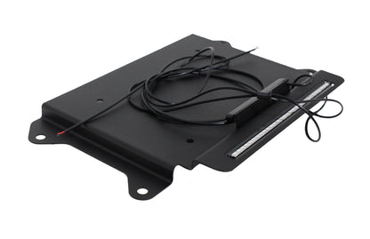 Jeep JK BackSide License Plate Mount with LED's 07-09 Wrangler JK Textured Black Kentrol-1
