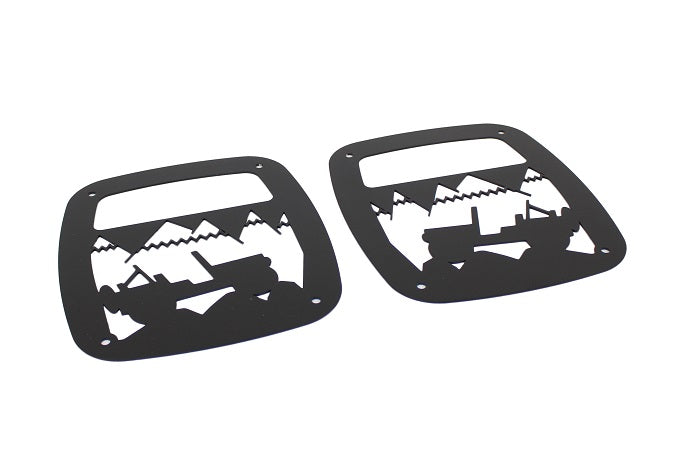 Kentrol Jeep TJ Heritage Taillight Guard 97-06 Wrangler TJ Textured Black Kentrol