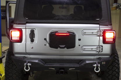 Jeep JL Backside License Plate Mount Black 2018-Present Wrangler JL Kentrol-3