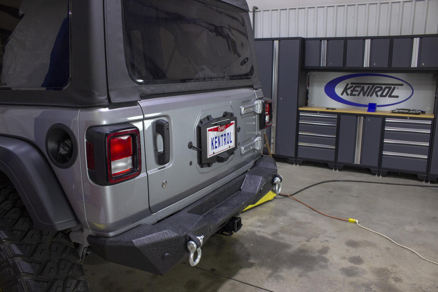 Kentrol Jeep JL Backside License Plate Mount Black 2018-Present Wrangler JL Kentrol