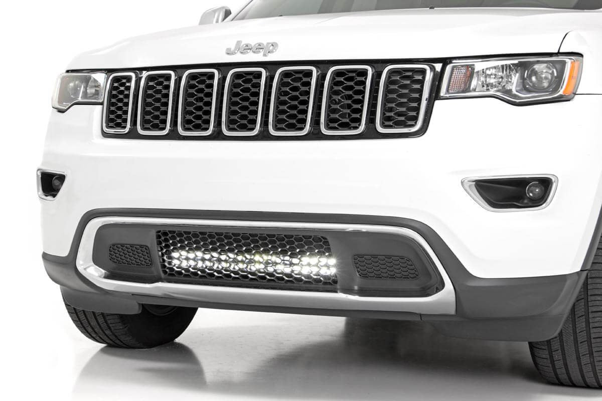 LED Light Kit Bumper Mount 20 Inch Spectrum Dual Row Jeep Grand Cherokee WK2 (11-20) Rough Country-1