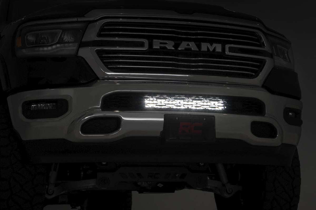 LED Light Kit Bumper Mount 20 Inch Spectrum Dual Row Ram 1500 (19-24) Rough Country-4