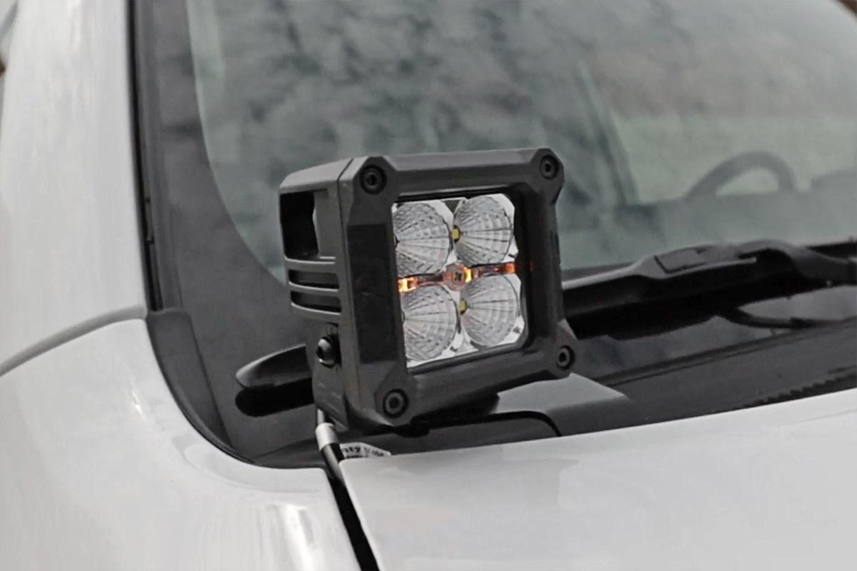 LED Light Kit Ditch Mount 2 Inch Spectrum Spot Pair Toyota 4Runner (10-24) Rough Country-1
