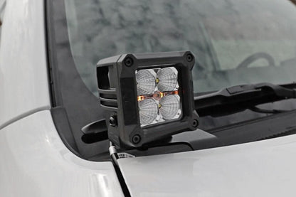 LED Light Kit Ditch Mount 2 Inch Spectrum Spot Pair Toyota 4Runner (10-24) Rough Country-1