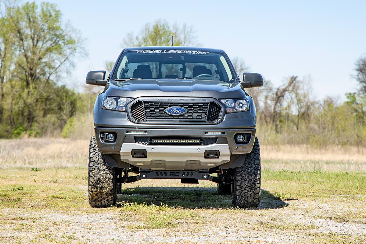 LED Light Kit Bumper Mount 20 Inch Spectrum Single Row Ford Ranger (19-23) Rough Country-3