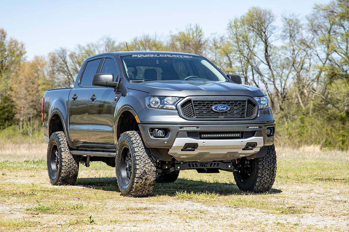 LED Light Kit Bumper Mount 20 Inch Spectrum Single Row Ford Ranger (19-23) Rough Country-4