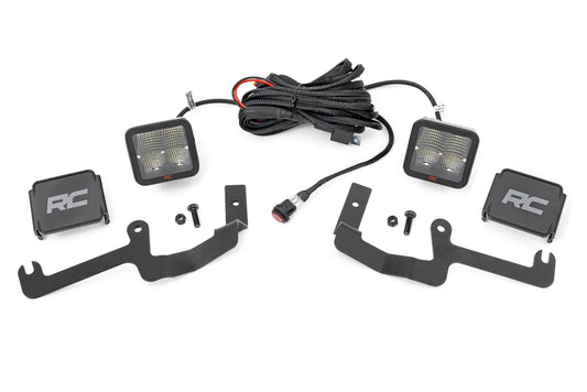 LED Light Kit Ditch Mount 2 Inch Spectrum Pair Spot Chevy Silverado 1500 (19-26) Rough Country