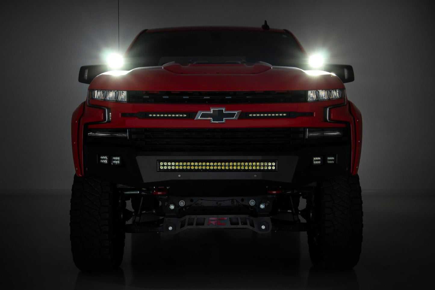 LED Light Kit Ditch Mount 2 Inch Spectrum Pair Spot Chevy Silverado 1500 (19-26) Rough Country-5