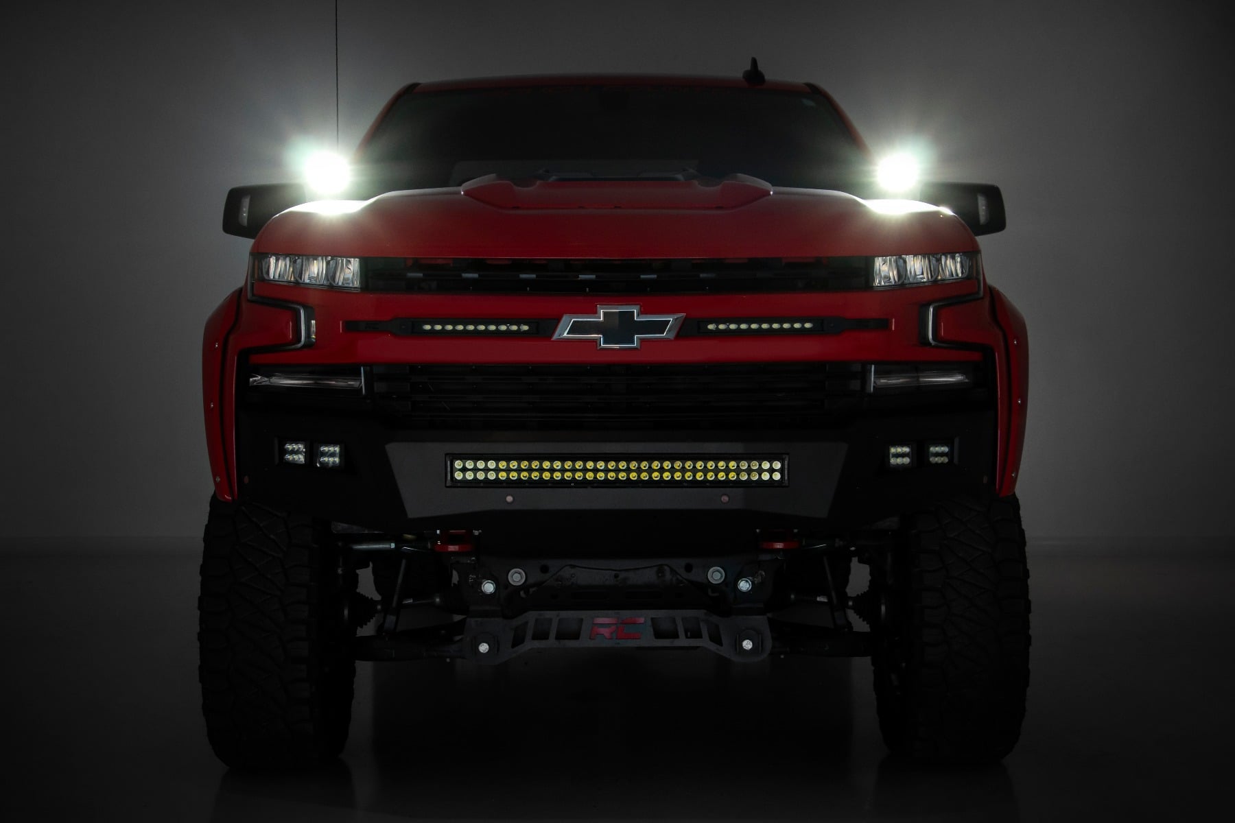 LED Light Kit Ditch Mount 2 Inch Spectrum Pair Spot Chevy Silverado 1500 (19-26) Rough Country-5