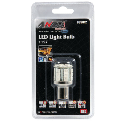 Tail Light Bulb LED 1157 28 LEDS 1 3/4 Inch Tall Red AnzoUSA