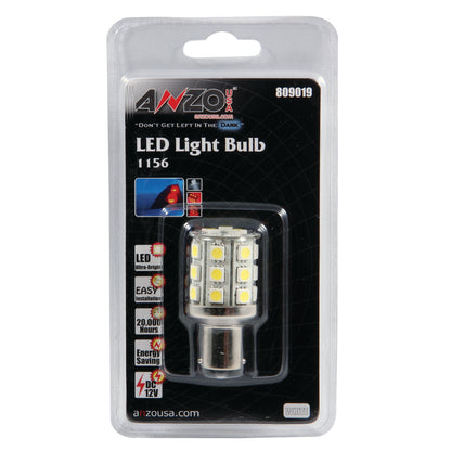 Tail Light Bulb LED 1156 24 LEDS 2 Inch Tall White AnzoUSA