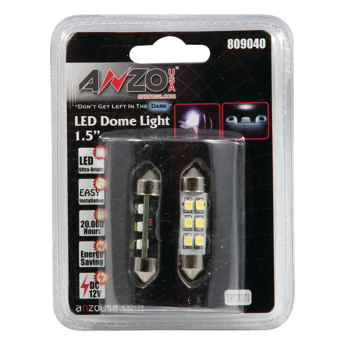 Dome Light Bulb Universal 1.5 Inch Includes 3 Adapters AnzoUSA