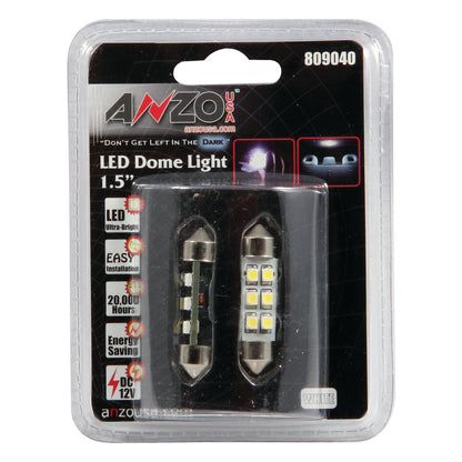 Dome Light Bulb Universal 1.5 Inch Includes 3 Adapters AnzoUSA
