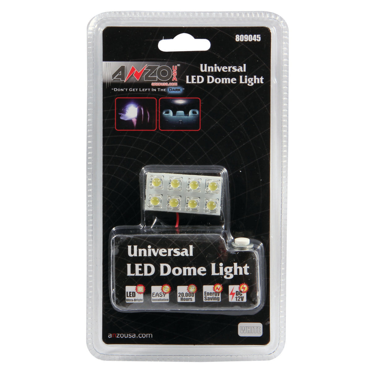 Dome Light Bulb LED 8 LEDS Universal 1.5 Inch X .75 Inch Includes 8 LEDS AnzoUSA