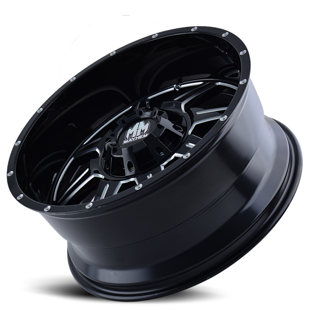 Offroad Monstir 8100 GB 22x10 Milled Spokes Black Cast Aluminum Mayhem Wheels-2