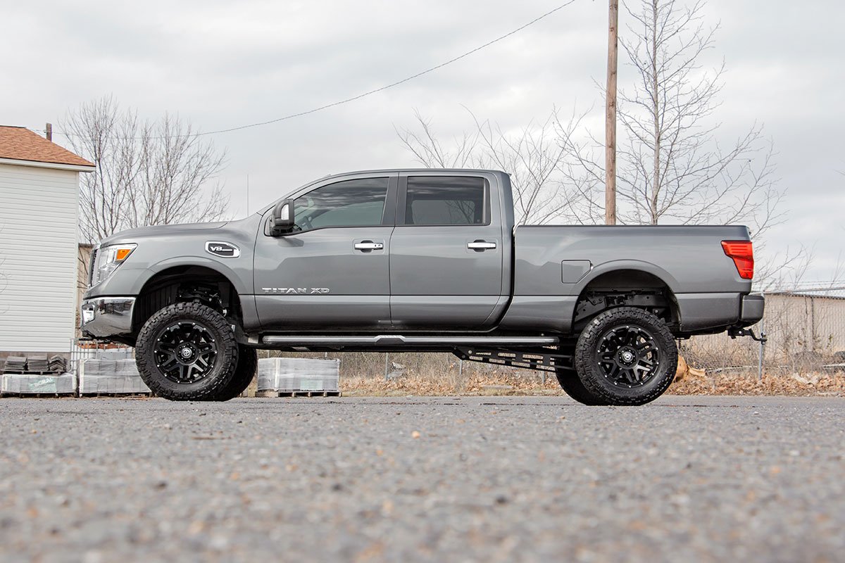 Rough Country Nissan Traction Bar Kit 6 Inch Lift 16-20 Titan XD Crew Cab 4WD Rough Country