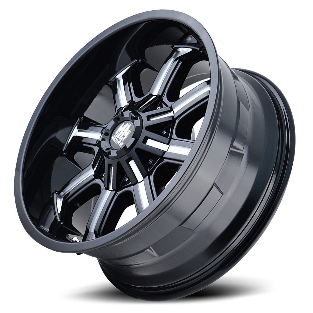 Offroad Beast 8102 BK 20x9 Milled Spokes Black Cast Aluminum Mayhem Wheels-4