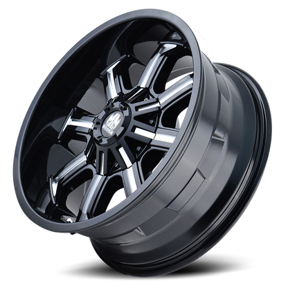Offroad Beast 8102 BK 20x9 Milled Spokes Black Cast Aluminum Mayhem Wheels-2