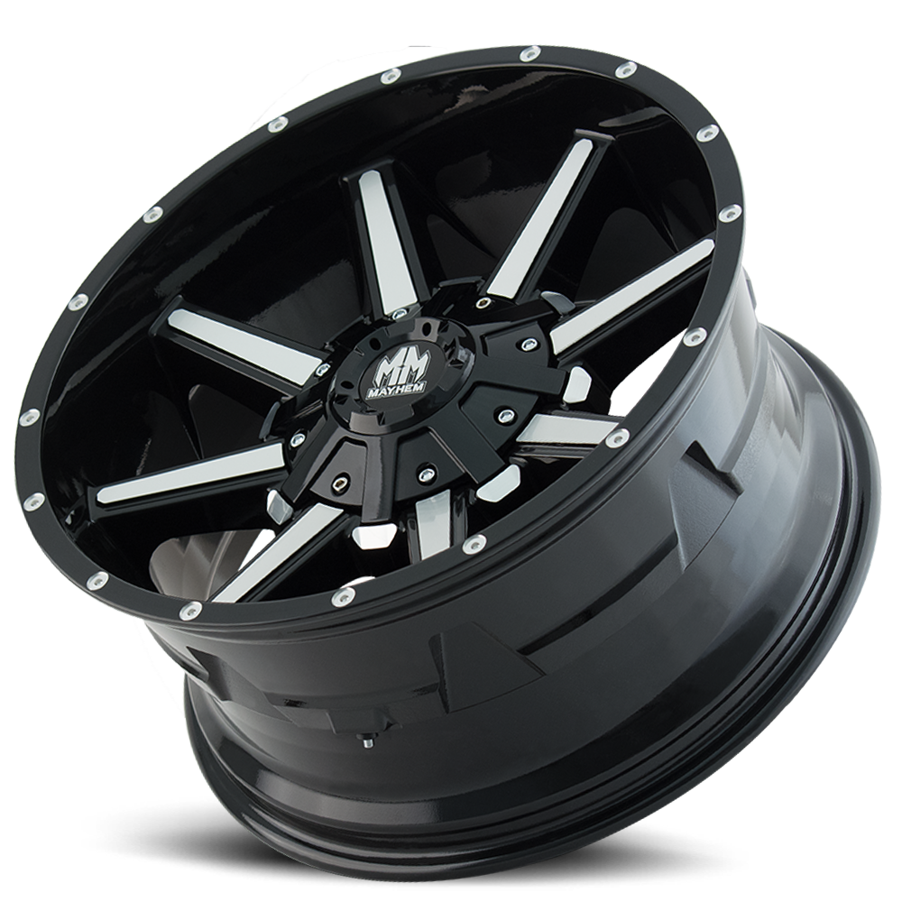 Offroad Arsenal 8104 GB 18x9 Machined Face Gloss Black Cast Aluminum Mayhem Wheels-7